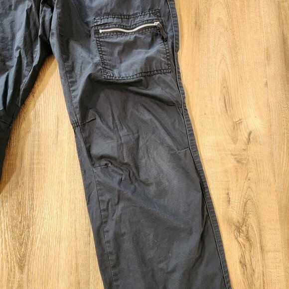 Y2K GAP 100% Cotton Insulated Straight Leg Cargo Pants Grey Gorpcore Casual Sz S - Picture 5 of 11